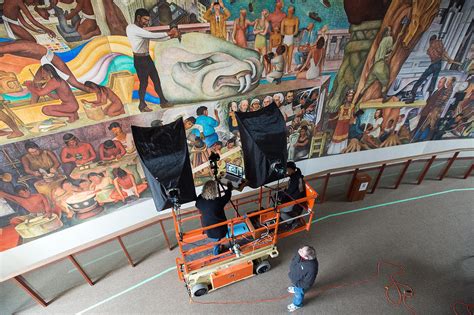 The delicate art of moving, photographing Diego Rivera mural - San Francisco Chronicle