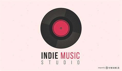 Indie Music Vinyl Record Logo Design Vector Download