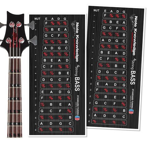 Buy Bass Guitar Fretboard Note Decals/Stickers for Learning Notes, Chords & Scales. Online at ...