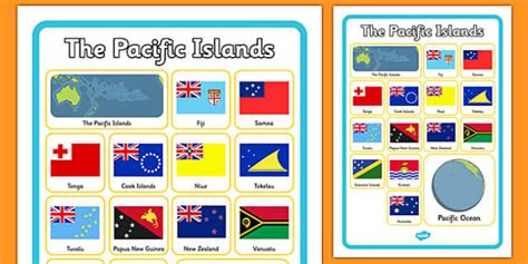 The Pacific Islands Word Grid (teacher made) - Twinkl