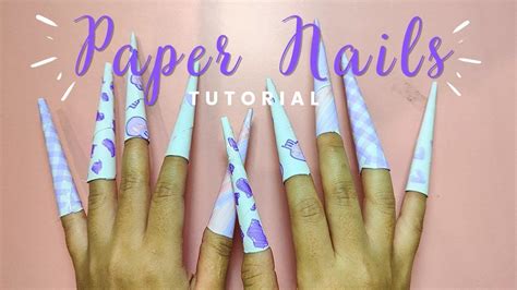 [paperdiy] Tutorial how to make paper nails kuromi purple theme 💅💅💜💜 | Fake nails diy, How to ...