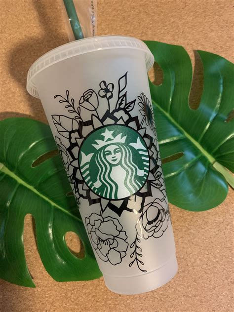 Flower print Starbucks reusable cold cup floral design | Etsy | Starbucks cup art, Starbucks ...