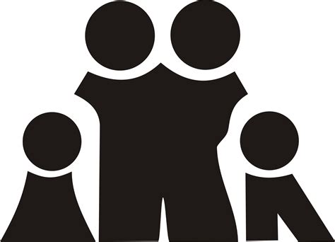 Family black and white clipart family - WikiClipArt