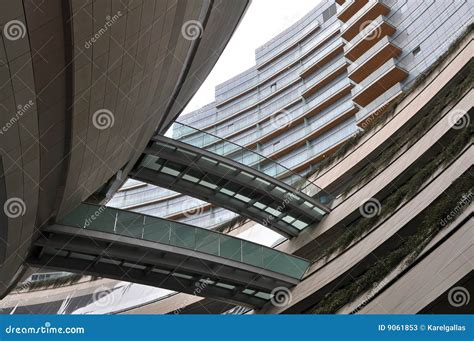 Modern Concrete Architecture Stock Image - Image of balcony, building: 9061853