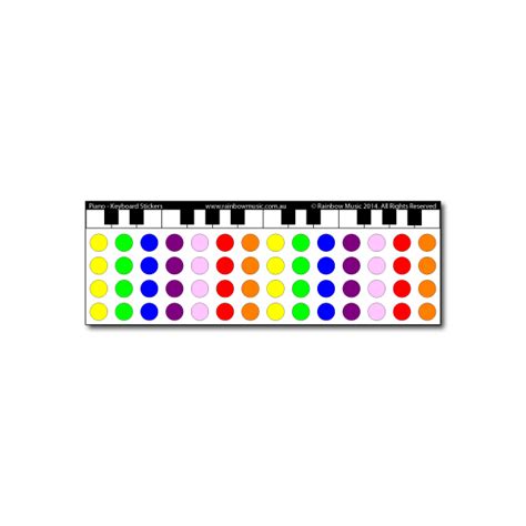 Piano Stickers - Colored Notes