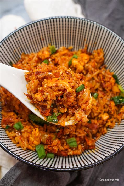 Cheesy Kimchi Fried Rice - Nomadette