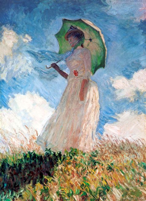 Inspirierend Claude Monet Frau Mit Sonnenschirm