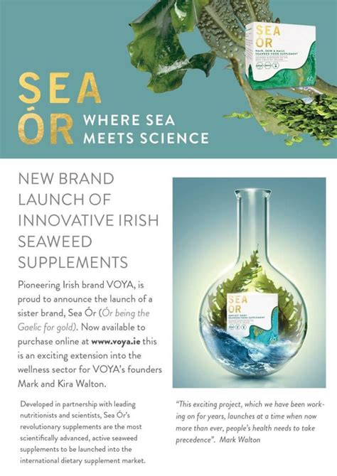 Introducing A Premium Range Of Innovative Seaweed Supplements From VOYA's Sister Company Sea Ór.