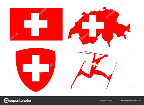 Switzerland Flag Vector Icons Logo Design Elements Swiss Flag Stock Vector Image by ©Vachekin92 ...