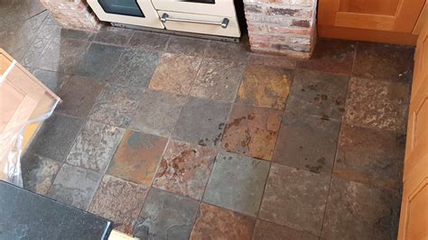 Restoring a Beautiful Slate Tiled Kitchen Floor in Silkstone, Barnsley - Tile Cleaners | Tile ...