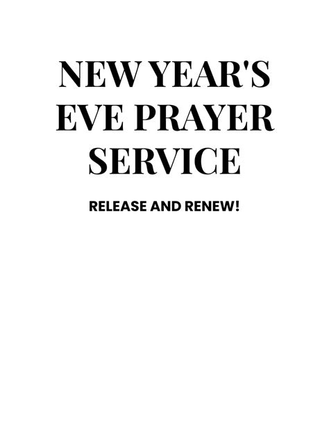 New Year Church Flyer Template - Edit Online & Download Example ...