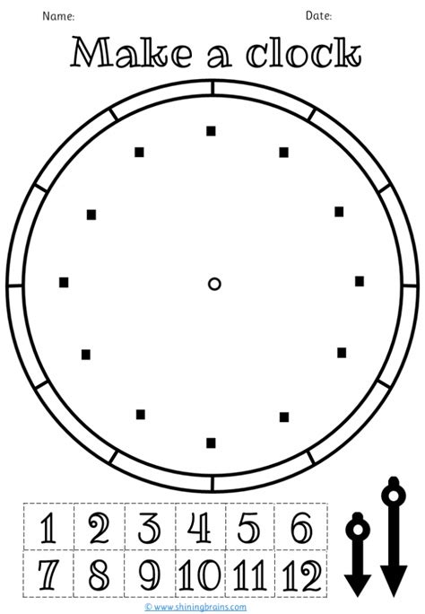 Free Printable Clock Template - Printable Templates Free