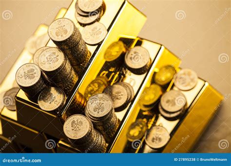 Gold Bars And Money Royalty Free Stock Photos - Image: 27895238