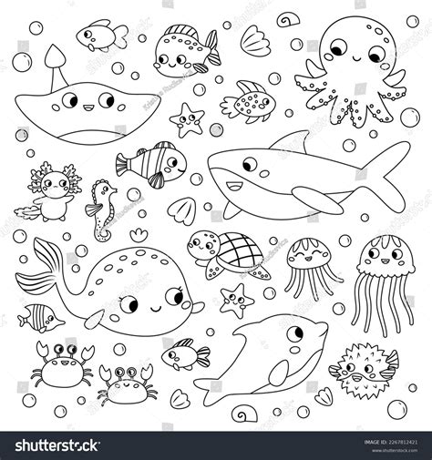 Baby Sea Animal Coloring Pages