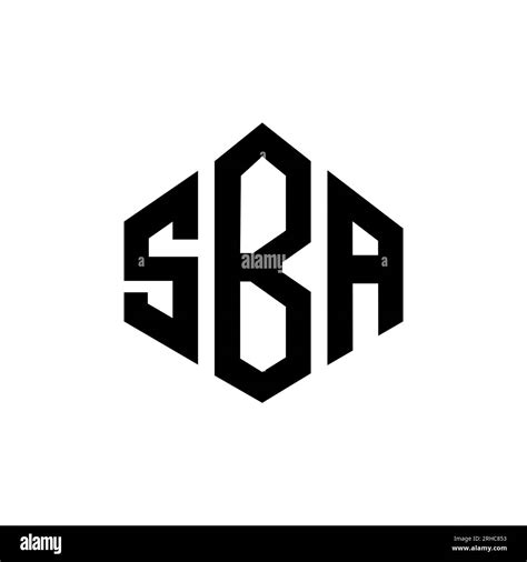 SBA letter logo design with polygon shape. SBA polygon and cube shape logo design. SBA hexagon ...