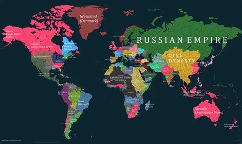 European Colonial Map, 1890. : AlternateHistory