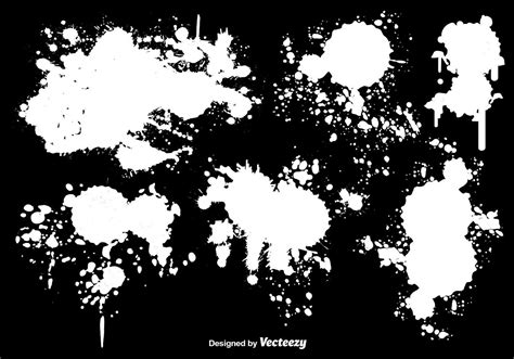 White Paint Splatter Vectors 107461 Vector Art at Vecteezy