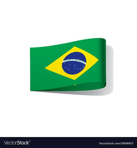 Brazil flag Royalty Free Vector Image - VectorStock