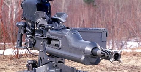 XM307 ACSW grenade "machine gun" prototype developed by General Dynamics; it was canceled in ...