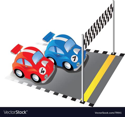 Cartoon racing cars Royalty Free Vector Image - VectorStock