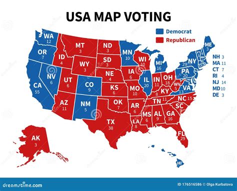 USA Electoral Map Stock Photo | CartoonDealer.com #114294114