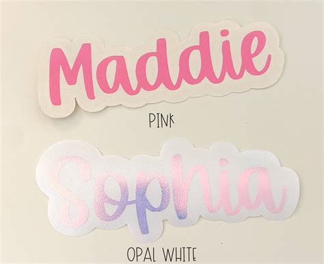 Maddie Font Vinyl Name Decal Holographic Decal Name Decal - Etsy