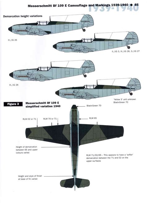 Asisbiz Art Messerschmitt Bf 109E early RLM 70 71 splinter scheme 1939 ...