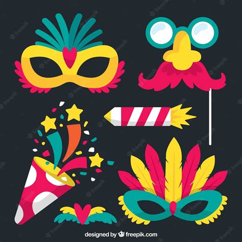 Free Vector | Creative collection of carnival elements