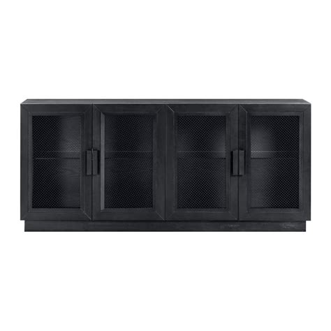 Nolan Black Wood Media Console at Futonland