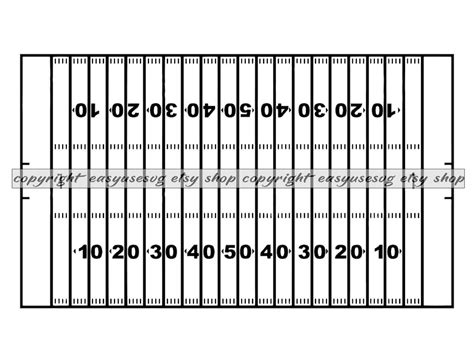 Football Field SVG DXF Png Clipart Silhouette Cut File - Etsy
