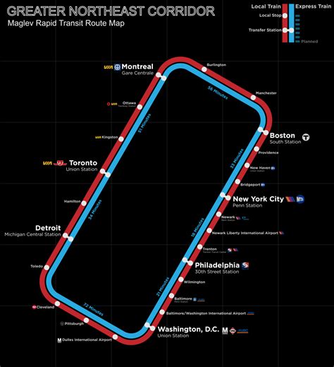 Transit Maps: Northeast Corridor