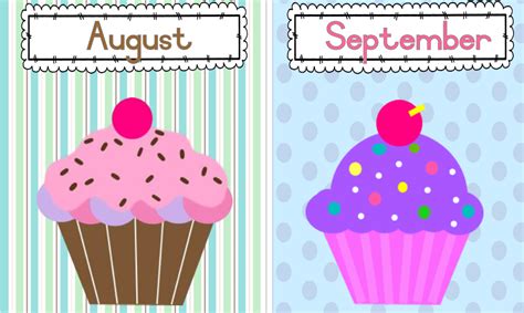 Birthday Chart: Cupcakes • Teacha!