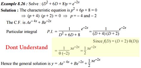 Second order linear differential equations : Particular Integral - Mathematics Stack Exchange