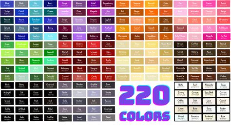 List of 250+ Colors With Color Names and Hex Codes - Color Meanings