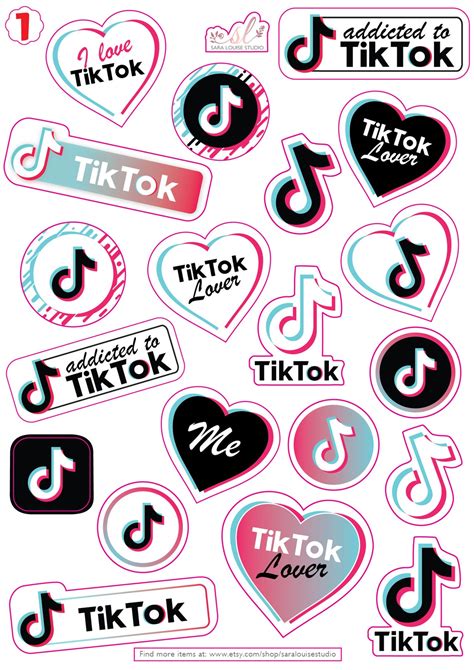 Tiktok Stickers Tiktok Decals Waterproof Labels Ideal - Etsy UK