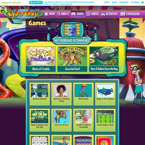 Math Games for Kids . Cyberchase | Pearltrees