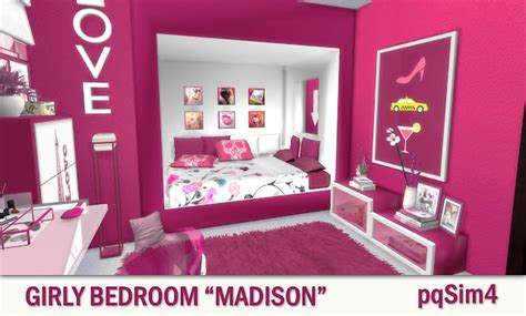 Girly Bedroom "Madison". Sims 4 Custom Content.