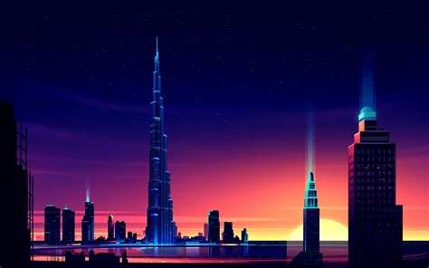 Dubai Burj Khalifa Minimalist, HD Artist, 4k Wallpapers, Images ...