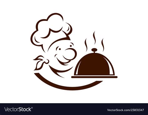 Chef cooky food logo icon Royalty Free Vector Image