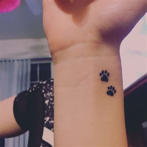 Paw Print Tattoo Wrist