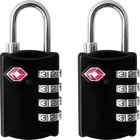 TSA Combination Padlocks Luggage Locks (2 Pack) - 4 Digit Steel Approved Travel | eBay