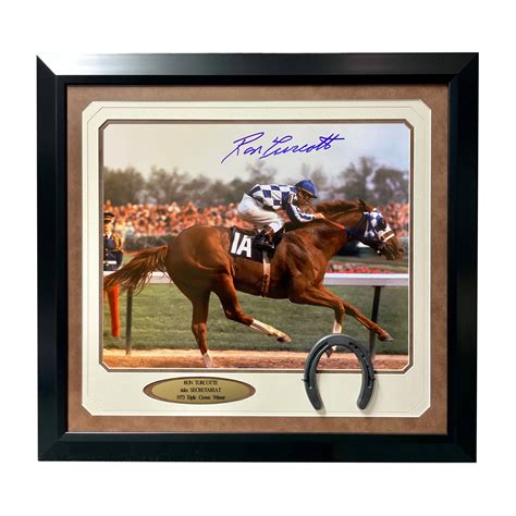 Ron Turcotte Signed "Secretariat" Color Photo // Framed - Triple Crown ...