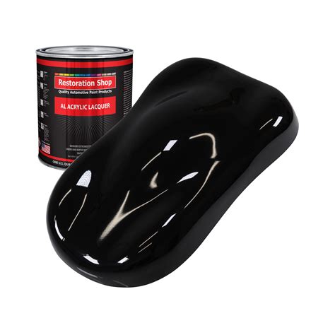 Restoration Shop - Jet Black (Gloss) Acrylic Lacquer Auto Paint - Quart ...