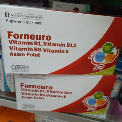 Jual Forneuro Vitamin B1 Vitamin B12 Vitamin B6 Vitamin E Asam Folat | Shopee Indonesia