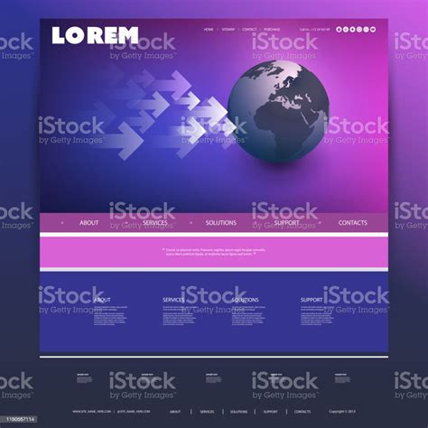 One Page Website Template Stock Illustration - Download Image Now ...