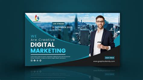 Free Creative Digital Marketing Social Media Banner Design Template – GraphicsFamily