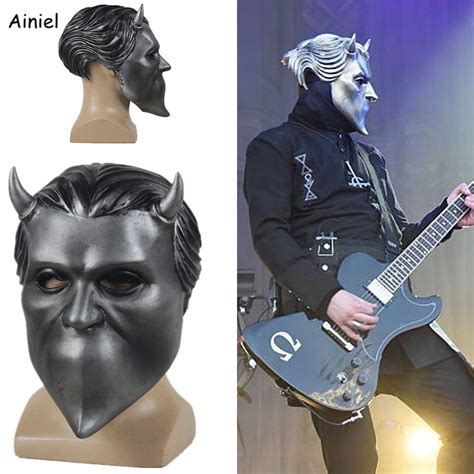 Adult Ghost Bc Band Nameless Ghoul Latex Mask Cosplay Costume Funny Scary Full Face Masks Prop ...