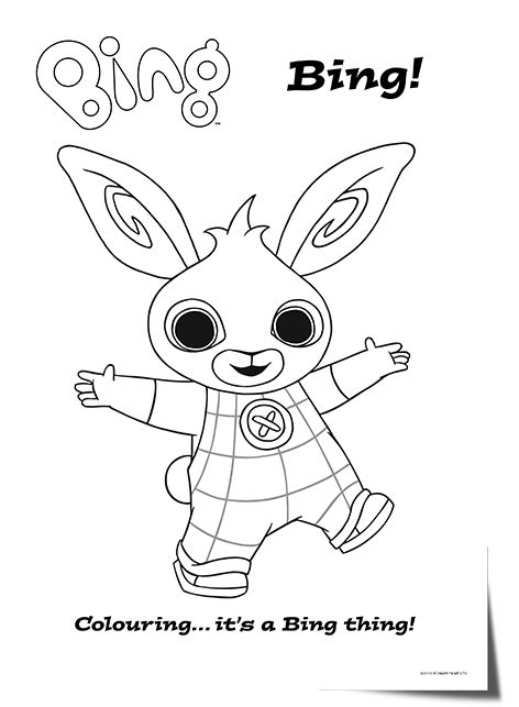 Bing Bunny - Character colouring sheets | Battleplan Creative Bunny Coloring Pages, Colouring ...