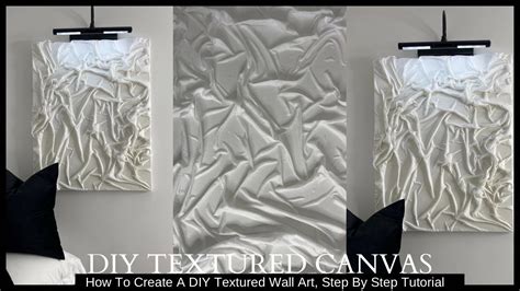 DIY TEXTURED CANVAS ART | how to create a diy textured wall art step by ...