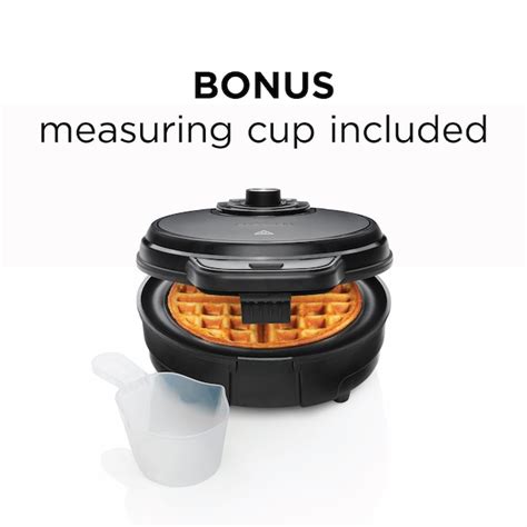 Chefman Non-stick Mini Round Belgian Waffle Maker RJ04-AO-4SS-BLACK at Lowes.com